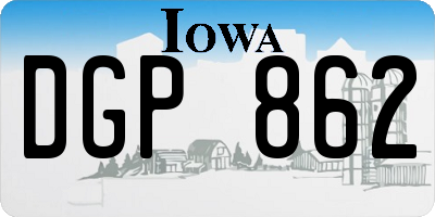 IA license plate DGP862