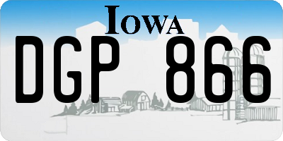 IA license plate DGP866