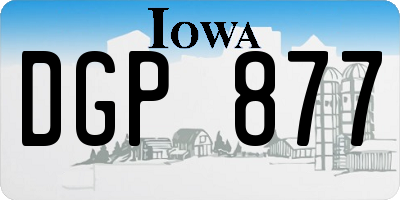 IA license plate DGP877