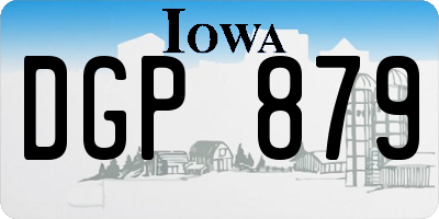 IA license plate DGP879
