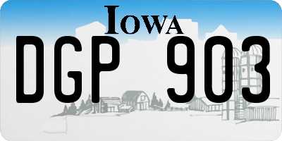 IA license plate DGP903