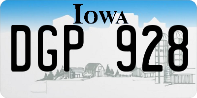 IA license plate DGP928