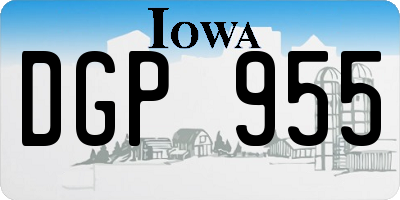 IA license plate DGP955