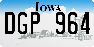 IA license plate DGP964