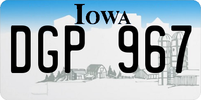 IA license plate DGP967