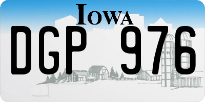 IA license plate DGP976