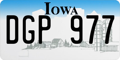 IA license plate DGP977