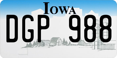 IA license plate DGP988