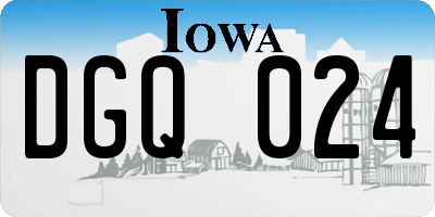 IA license plate DGQ024