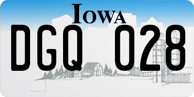 IA license plate DGQ028
