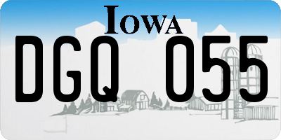 IA license plate DGQ055