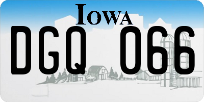 IA license plate DGQ066
