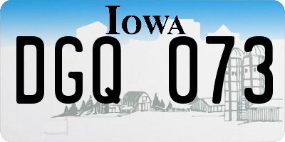 IA license plate DGQ073