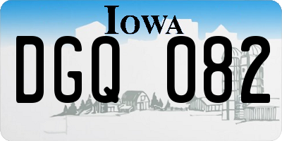 IA license plate DGQ082