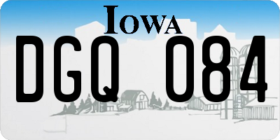 IA license plate DGQ084