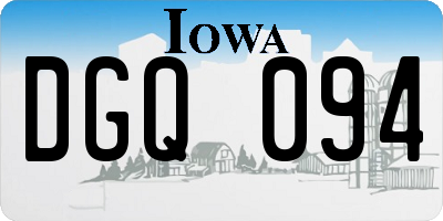 IA license plate DGQ094
