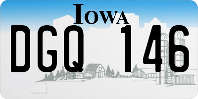 IA license plate DGQ146