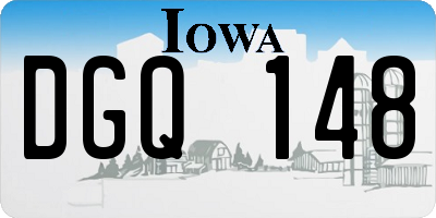 IA license plate DGQ148