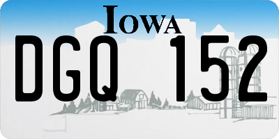 IA license plate DGQ152