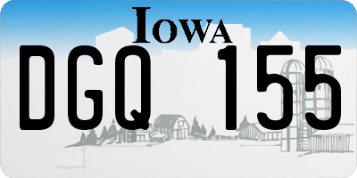 IA license plate DGQ155