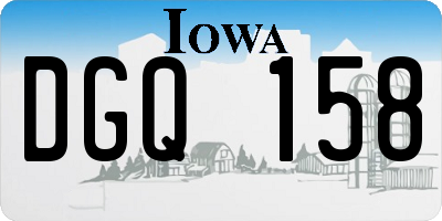 IA license plate DGQ158
