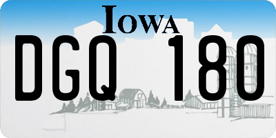 IA license plate DGQ180