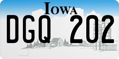 IA license plate DGQ202