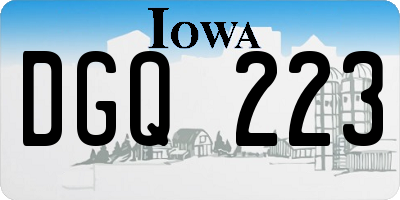 IA license plate DGQ223