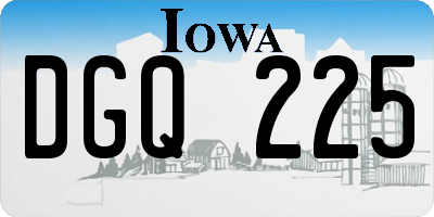 IA license plate DGQ225