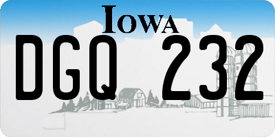 IA license plate DGQ232