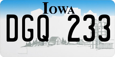 IA license plate DGQ233