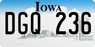 IA license plate DGQ236
