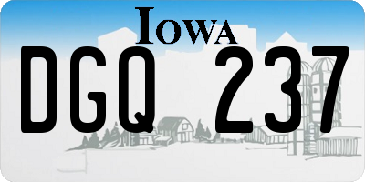 IA license plate DGQ237