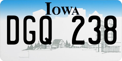 IA license plate DGQ238