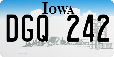 IA license plate DGQ242