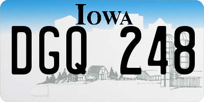 IA license plate DGQ248