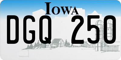 IA license plate DGQ250