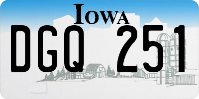 IA license plate DGQ251