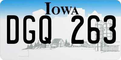 IA license plate DGQ263