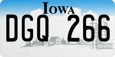 IA license plate DGQ266