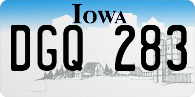 IA license plate DGQ283