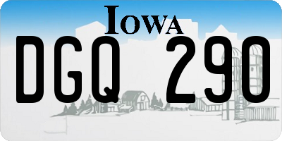 IA license plate DGQ290