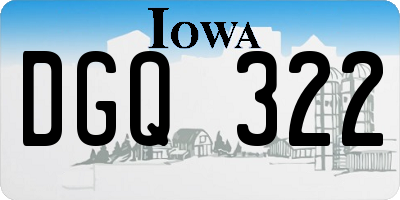 IA license plate DGQ322