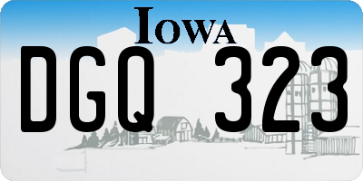 IA license plate DGQ323