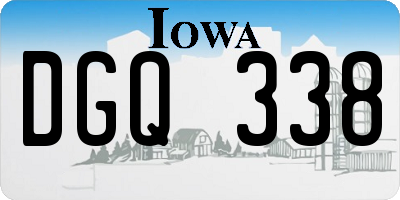 IA license plate DGQ338