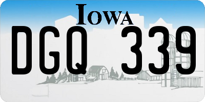 IA license plate DGQ339