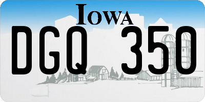 IA license plate DGQ350
