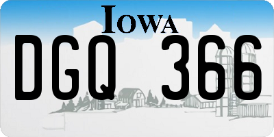 IA license plate DGQ366