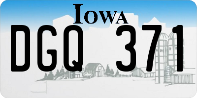 IA license plate DGQ371
