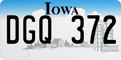 IA license plate DGQ372